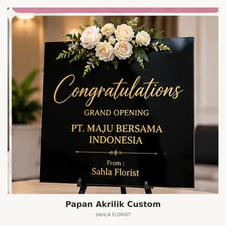 Papan Bunga Akrilik Legian